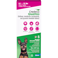 Credelio Quattro Chewable Tablets Dogs 6.1-12 lbs