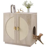 UniPaws Tall Cat Litter Box Enclosure with Shelves