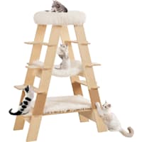 UniPaws Pyramid Wooden Cat Ladder Tree 5-Level