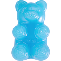 Outward Hound Gummiez Bear 2-in-1 Dental Dog Chew Toy and Dog Treat Stuffer Game Blue Raspberry Scent for Dogs