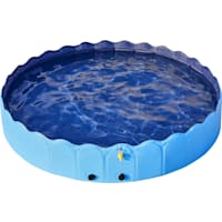 Topeakmart Foldable Plastic Dog Swimming Pool with Sprinkler
