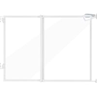 UniPaws 2-in-1 Retractable Clear Dog Gate with Hardware Mount