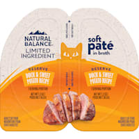 Natural Balance Limited Ingredient Reserve Split Cup Duck & Sweet Potato Recipe Soft Pate in Broth Wet Cat Food