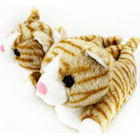 Petco 3D Cat Fuzzy Adult Slippers