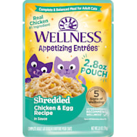 Wellness Appetizing Entrees Shredded Chicken & Egg Recipe Wet Cat Food