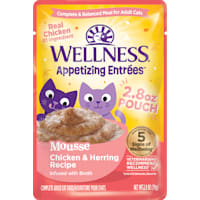 Wellness Appetizing Entrees Mousse Chicken & Herring Wet Cat Food