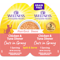 Wellness Complete Health Purrfect Duos Cuts in Gravy Chicken & Tuna Cat Food