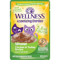 Wellness Appetizing Entrees Mousse Chicken & Turkey Recipe Wet Cat Food