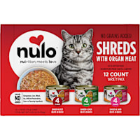 Nulo Grain-Free Shreds with Organ Meat Wet Variety Pack Cat & Kitten Food