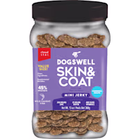 Dogswell Mini Jerky Skin & Coat Whitefish Dog Treats