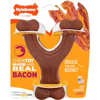 Nylabone Strong Wishbone Made with Real Bacon Dog Chew Toy