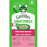 Greenies Smart Purees Feline Skin & Fur Health with Salmon Lickable Cat Treats