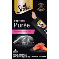 Sheba Premium Puree Lickable Smoked Salmon Flavor Cat Treats