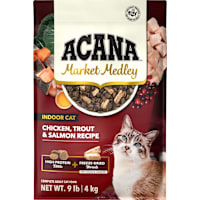 ACANA Market Medley Indoor Cat Chicken, Trout & Salmon with Freeze-Dried Morsels Chicken & Cranberry Cat Food