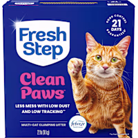 Fresh Step Clean Paws Multi Cat Clumping Litter with Febreze Freshness