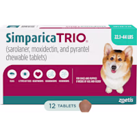 Simparica Trio for Dogs 22.1-44 lbs.