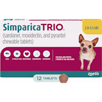 Simparica Trio for Dogs 2.8-5.5 lbs.