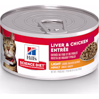 Hill's Science Diet Liver & Chicken Entree Adult Light Canned Cat Food