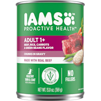 Iams ProActive Health Chunks in Gravy, Beef, Rice, Carrots & Green Bean Flavors Adult Wet Dog Food