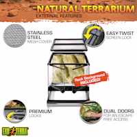Exo Terra Mini Wide Terrarium, 12"x12"x12"