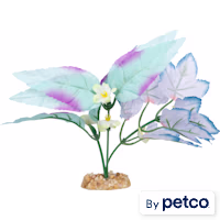 Imagitarium Blue Purple Leaf Mix Silk Aquarium Plant