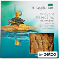 Imagitarium Corner Floating Turtle Dock Aquatic Decor