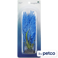 Imagitarium Blue Hairgrass Plastic Aquarium Decor