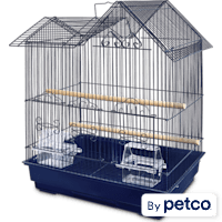 You & Me Parakeet Ranch House Cage, Navy