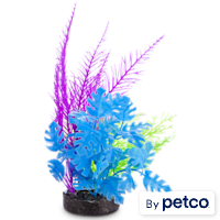 Imagitarium Green & Purple Fiesta Seagrass Plastic Aquarium Plant