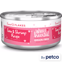 WholeHearted All Life Stages Canned Cat Food - Grain Free Tuna and Shrimp Recipe Flaked in Gravy