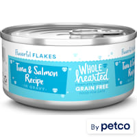 WholeHearted All Life Stages Canned Cat Food - Grain Free Tuna and Salmon Recipe Flaked in Gravy