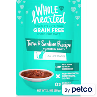 WholeHearted Grain Free Tuna & Sardine Recipe Flaked in Broth Wet Cat Food