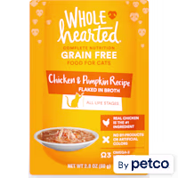 WholeHearted Grain Free Chicken & Pumpkin Recipe Flaked in Broth Wet Cat Food