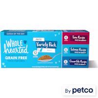WholeHearted Grain Free Pate Catch of the Day Wet Cat Food Variety Pack for All Life Stages