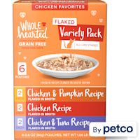 WholeHearted Grain Free Chicken Favorites Flaked Wet Cat Food Variety Pack for All Life Stages