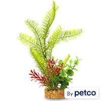 Imagitarium Yellow Frond Aquarium Plant with Green and Red Accents