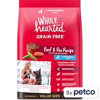 WholeHearted Grain Free Large Breed Beef and Pea Recipe Adult Dry Dog Food