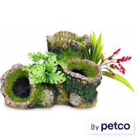 Imagitarium Tree Log with Plants Decor