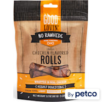 Good Lovin' No Rawhide Large Chicken Flavored Rolls for Dogs