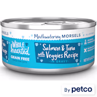 WholeHearted All Life Stages Grain-Free Salmon with Veggies Recipe Morsels in Gravy Wet Cat Food