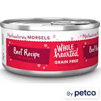 WholeHearted All Life Stages Grain-Free Beef Recipe Morsels in Gravy Wet Cat Food