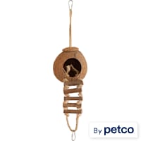 You & Me Coconut Hideaway Chewing Bird Toy
