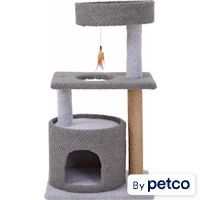 EveryYay Lookout Loft 4-Level Cat Tree with Hideaway for Large Cats