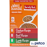 WholeHearted Grain-Free Farm Favorites Trio Gravy Puree Dog Meal Topper Variety Pack