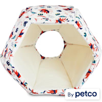 EveryYay Essentials Snooze Fest Ivory Floral Bubble Cave Cat Bed