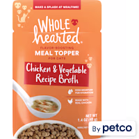 WholeHearted Chicken & Vegetable Recipe Broth Flavor-Boosting Wet Cat Meal Topper