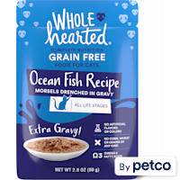 WholeHearted All Life Stages Grain-Free Ocean Fish Recipe Morsels in Extra Gravy Wet Cat Food
