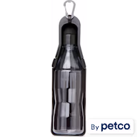 EveryYay Wet Your Whistle Black Plastic Water Dispenser for Dogs
