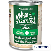 WholeHearted Plus Lamb, Vegetables & Brown Rice Recipe Stew with Whole Grains Wet Dog Food