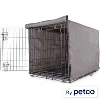EveryYay Happy Place Grey Blackout Dog Crate Cover
